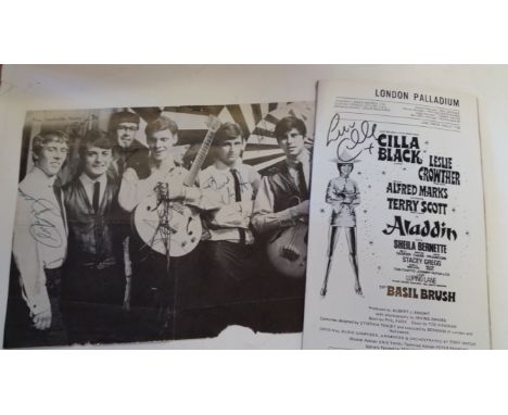 POP MUSIC, signed selection, inc. The Hollies (album page), Bobby Darin, Cilla Black (programme), Nashville Teens (fully sign