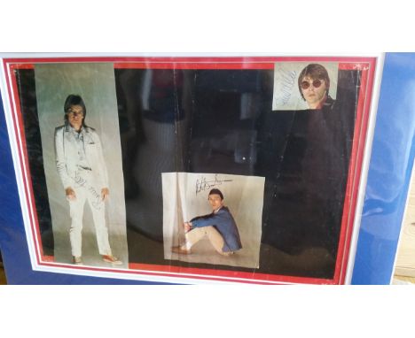 POP MUSIC, The Jam, signed colour magazine photo by all three, Paul Weller, Bruce Foxton &amp; Rick Buckler, showing three se