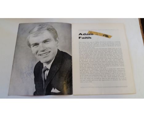 POP MUSIC, signed programme, Big Beat Night 1964, inc. Adam Faith, The Applejacks etc., VG