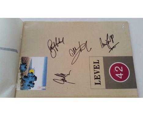 CINEMA, signed programme by Level 42, signed by all four to cover, Japanese issue, EX