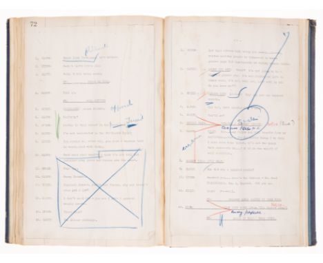 Milligan (Spike) and Larry Stephens. [BBC Broadcasts c.15 typescript scripts of "The Goon Show"], 5 vol., extensive manuscrip