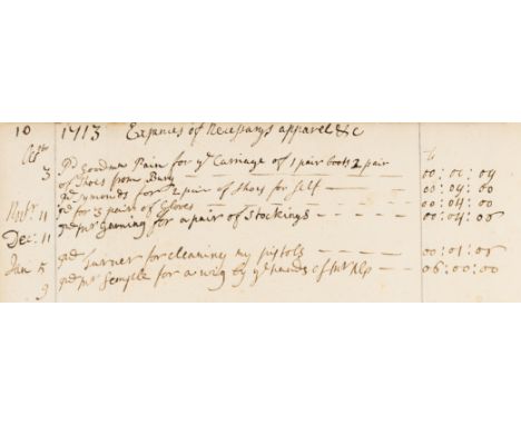 Norfolk.- Buxton family (of Norfolk) Account Book, manuscript, 23pp. or parts of pp. excluding large quantity of blanks, some