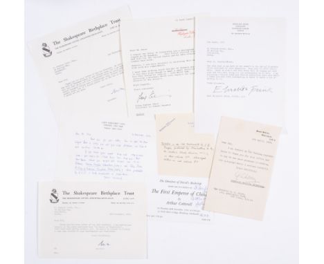 Modern miscellany.- Collection of letters and signatures addressed to E. Stanley Jones & others, including: Elisabeth Frink, 