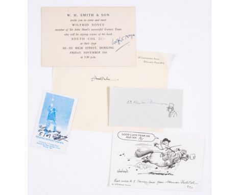 Miscellany.- Collection of signatures, cut signatures and signed images, signatures, including: Heath Robinson (with small pe