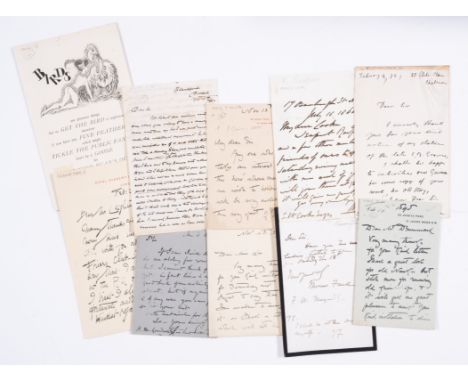 Artists.- Collection of letters, including: Arthur Rackham, Luke Fildes (13), Beresford Egan, Thomas Faed (8), Alfred Fripp, 