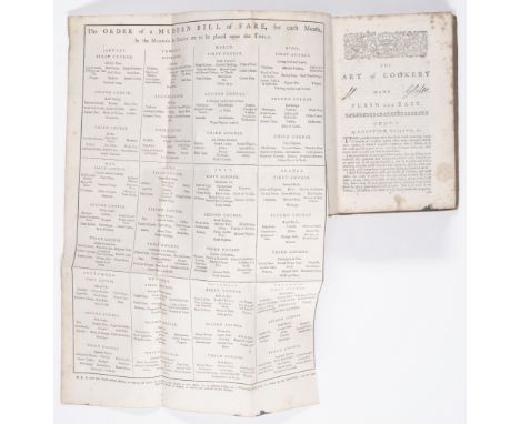Glasse (Hannah) The Art of cookery, made plain and easy, 'A new edition, with all the modern improvements', large folding let