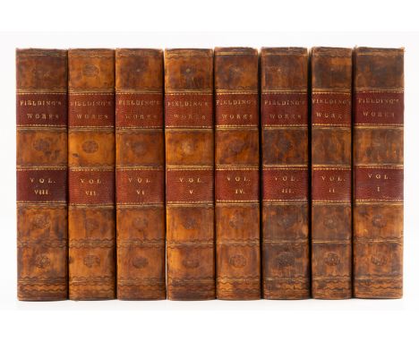 Fielding (Henry) The Works, 8 vol., second edition, engraved portrait frontispiece (vol. 1), spotting, bookplate of John Buxt