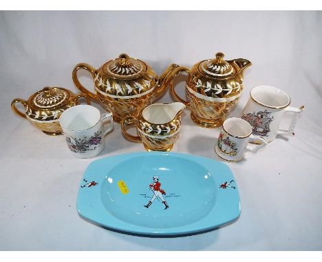 A good mixed lot of ceramics to include a Saddler tea set, Wade, a Henry VIII Royal Commemorative cup and similar (qty)