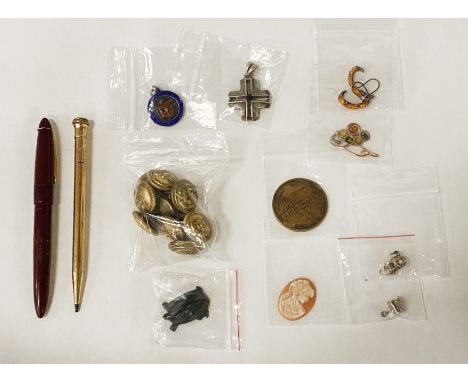 GOLD PLATED PEN &amp; ANOTHER PEN,SOME SILVER - MIXED JOB LOT