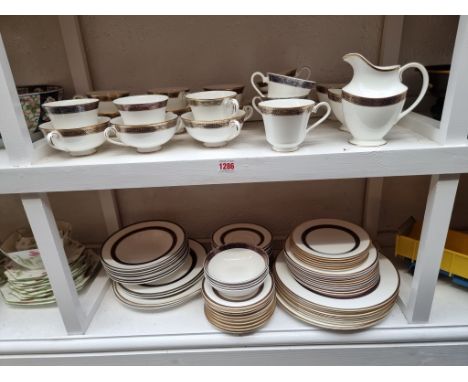 A Royal Doulton 'Harlow' pattern part tea and dinner service,&nbsp;(some seconds).