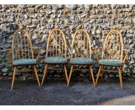 A set of four Ercol 365 Quaker chairs, to include a pair of elbow chairs.