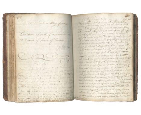 COOKERY &amp; MEDICINEManuscript culinary and medicinal recipe book written in several hands, containing some 250 receipts, i