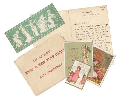 GREENAWAY - EPHEMERAA large quantity of ephemera,  including:Manuscript material: autograph letter signed to Lady Maria Ponso