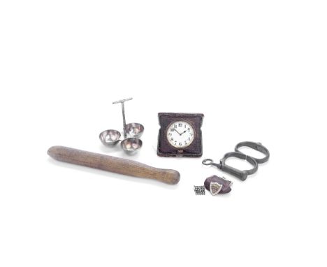 ASSOCIATION ITEMS AND MEMORABILIAPresentation clock given to the Leicester suffragette Dorothy Pethick,  inscribed on reverse