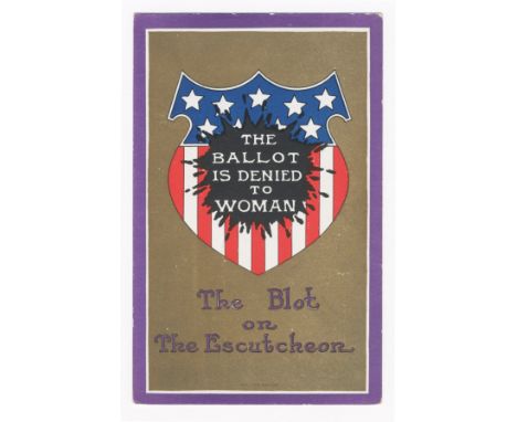 POSTCARDS - AMERICANAlbum containing c.295 American suffrage and anti-suffrage postcards,  the majority colour-printed humoro