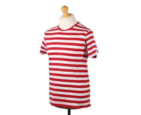 Ed Sheeran's t-shirt, Surf Central, red and white stripes, size M. All of the Ed Sheeran Collection has come from Ed Sheeran 