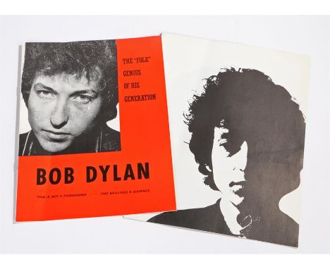 2 x Bob Dylan Programmes. Dylan '66 &amp; The "Folk" Genius Of His Generation.