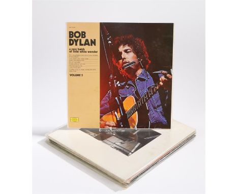 8 x Bob Dylan LPs. Stealin, Outtakes 1961 - 65 on blue vinyl, Trade Mark of Quality. A Rare Batch Of Little White Wonder Vol 