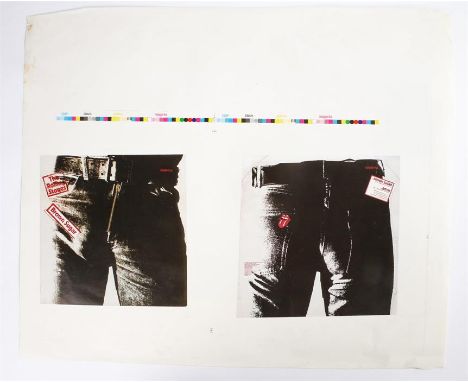 The Rolling Stones - Brown Sugar 12" Single Artwork, printed sheet.