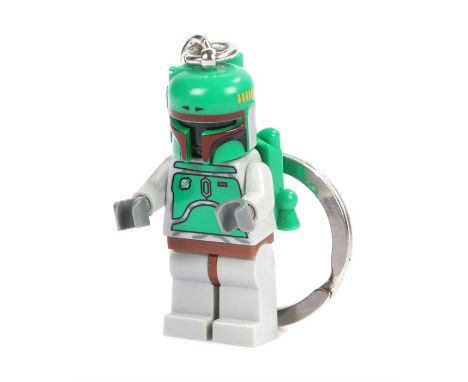 Ed Sheeran's Lego Star Wars key ring, Boba Fett with a key ring chain and loop attached . All of the Ed Sheeran Collection ha