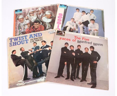 4 x 1960s LPs mono, Manfred Mann - The Five Faces Of, HMV CLP 1731. Freddie &amp; The Dreamers - s/t Columbia 33SX 1577. Dave