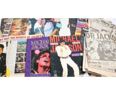 Michael Jackson Ephemera, to include tickets, cuttings, magazines, programmes, etc, (qty)