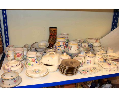 Large collection of Poole pottery