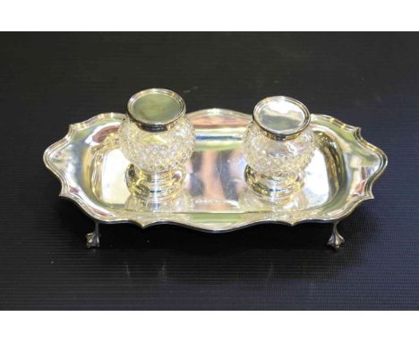 Silver inkstand by William Hutton & Sons