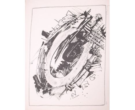   Sonderborg, K. R. H. (Sonderborg, Dänemark 1923-2008 Hamburg), bez. "12 VI 63" (wohl  1963), wohl Lithographie, in der Plat