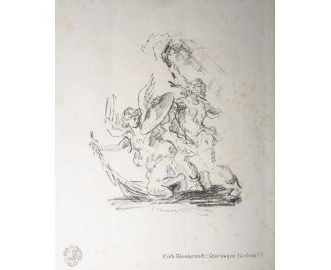   Klossowski, Erich (1875-1949), "Quousque tandem-?", Druck, im Druck handsign., li. u.  Exlibris, re. u. betitelt, ca. 28 x 
