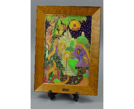 A LIMITED EDITION 'ENCHANTED PALACE' FAIRYLAND LUSTRE PATTERN CERAMIC PLAQUE, 238/250 produced by The Wedgwood Factory to a 1