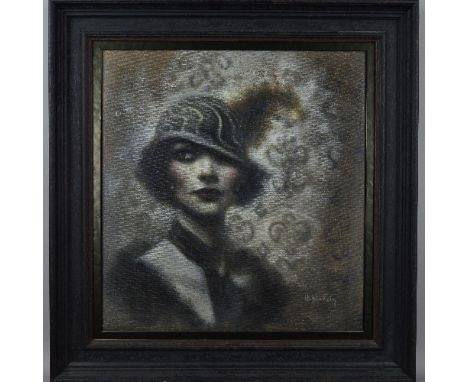 HAMISH BLAKELY (BRITISH 1968), 'Cabaret Queen', an oil on canvas portrait of a woman wearing 1930's era clothing, signed lowe
