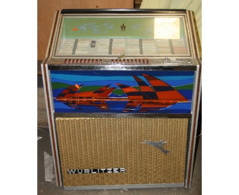 A 1970'S WURLITZER LYRIC JUKEBOX, adapted to take a Leak amplifier
