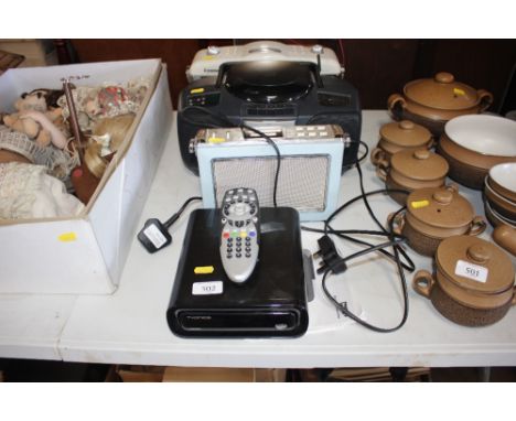 Three radios and a digital TV recorder