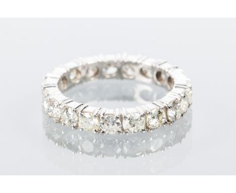 DIAMOND FULL ETERNITY RING
set with brilliant cut diamonds totalling approximately 2.36 carats, in eighteen carat white gold 