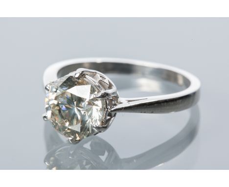 DIAMOND SOLITAIRE RING
the diamond approximately 2.05 carats, marked 18ct for eighteen carat white gold, size L-M