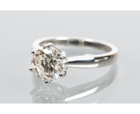 DIAMOND SOLITAIRE RING
the brilliant cut diamond approximately 2.30 carats, in platinum, size M-N