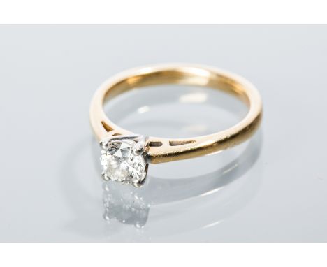 DIAMOND SOLITAIRE RING
the brilliant cut diamond approximately 0.57 carats, unmarked, size K