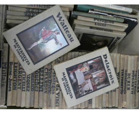 A set of 55 books 'Masterpieces in colour of famous artists' all with coloured plates 