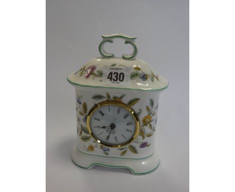 Modern Minton Haddon Hall quartz mantel clock 