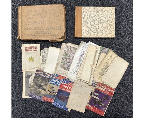 WW2 British 7th Armoured Division Photo Album 1945 plus various maps. Good content with good photos of tanks and vehicles and