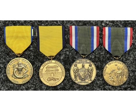 US China Campaign Medal, Army: US China Relief Expedition Medal, Navy: Cuban Pacification Medal, Army: Cuban Pacification Med