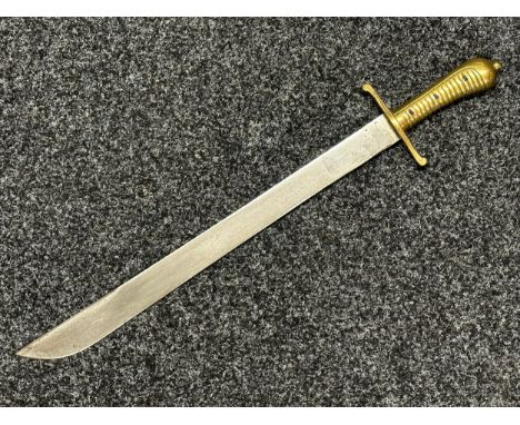 1855 Pattern Imperial Prussian Infantry Pioneer’s Short Sword Faschinenmesser with single edged blade 469mm in length, marked