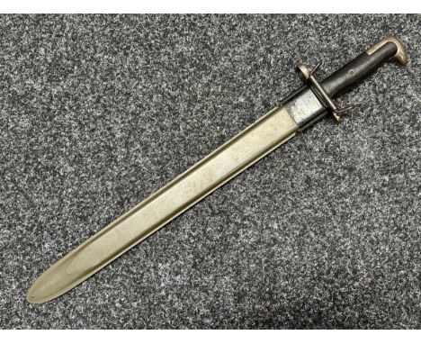 WW2 US Bayonet 1903 Pattern Springfield Bayonet with single edged fullered blade 402mm in length, maker marked and dated "PAL