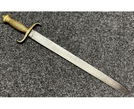 Imperial Prussian M1852 Faschinenmesser Short Sword with single edged blade 473mm in length. Dated marked to spine of blade "