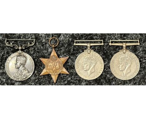 British Indian Army Long Service and Good Conduct Medal to 10525 Gnr. L-nk. Sher Khan, 5 Mtn. Bty, along with a Burma Star, W
