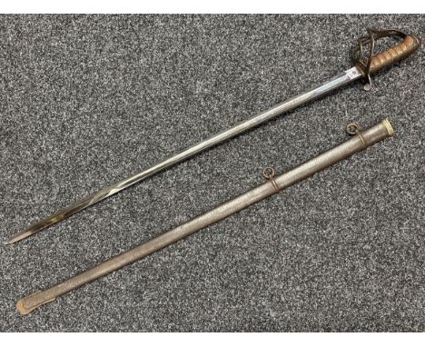 Victorian 1821 Pattern Officers Sword with single edged fullered blade, Proof marked, addionally marked "Manufactured in Germ