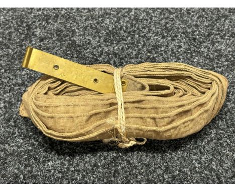 WW2 British 250 round .303 Vickers MMG Cloth Stripless Ammunition Belt MKIII. Maker marked and dated "TF &amp; S Ltd Apr. - 4