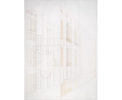 Silke Schatz (b. 1967) Celle, Siedlung Georgsgarten Block I and Wall Mural, 2006 after otto haesler 1927 (2006) Lead pencil a