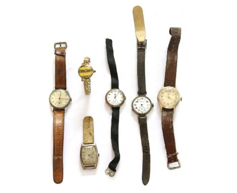 A large quantity of wristwatches, to include a sterling silver Syren mechanical strap watch, a silver Moeris mechanical watch